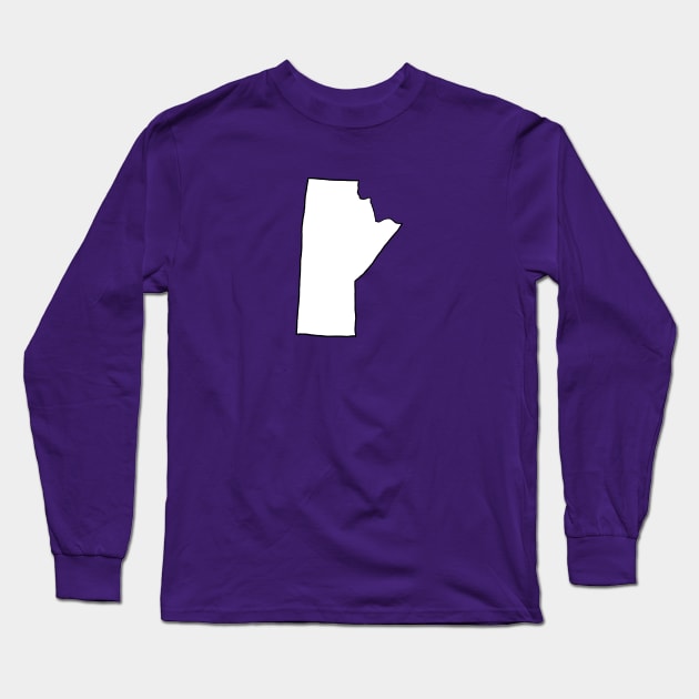 Manitoba - Blank Outline Long Sleeve T-Shirt by loudestkitten